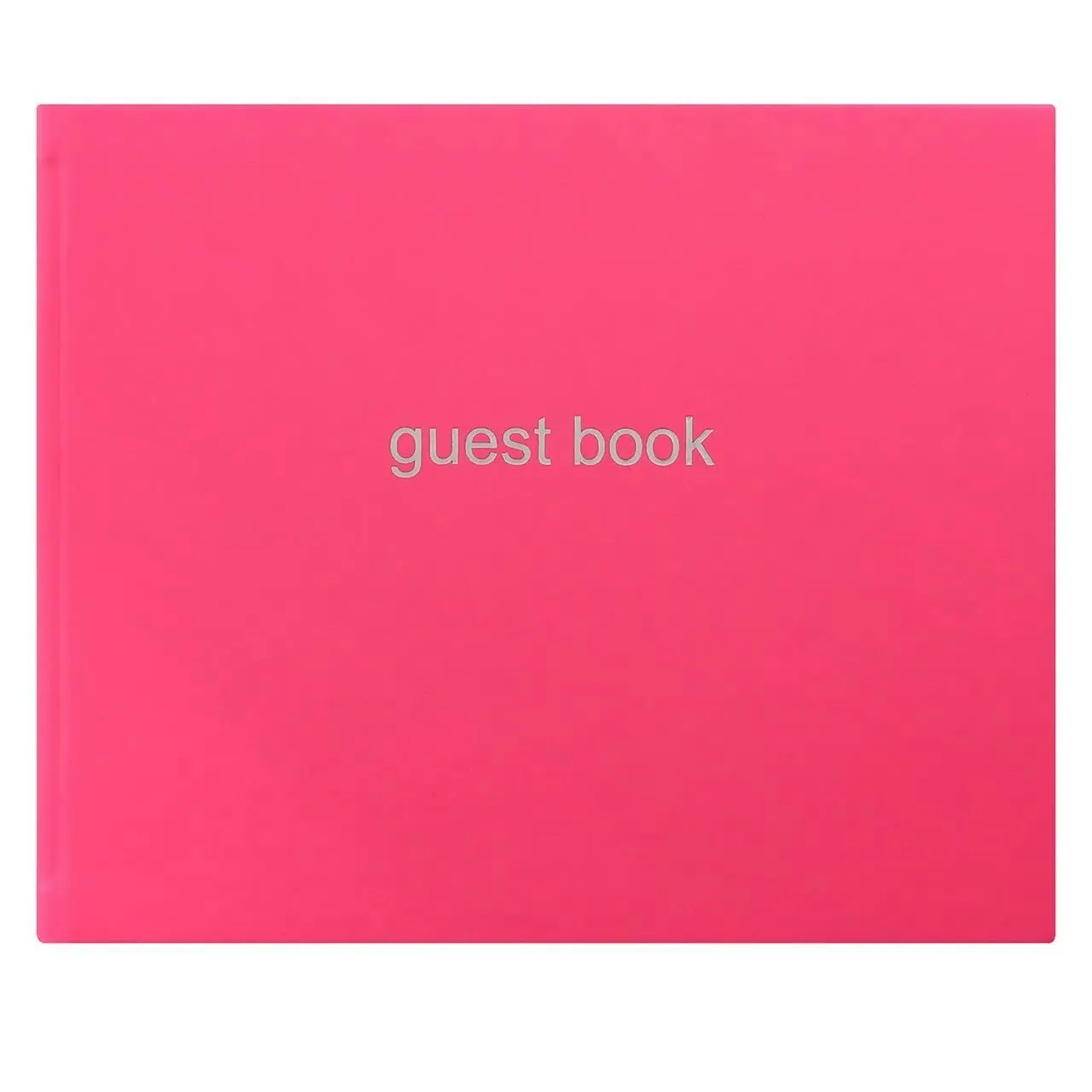 Letts Dazzle Quarto Lined Guest Book Landscape Pink Home Office Stationery