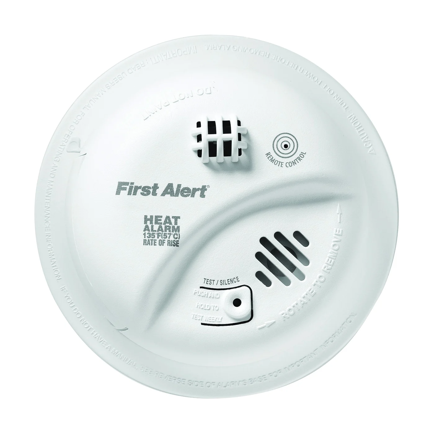 HD6135FB Heat Alarm with Battery Backup, 120 V, Thermistor Sensor, 50 ft Detection, Alarm: Audible, 85 dB - First Alert