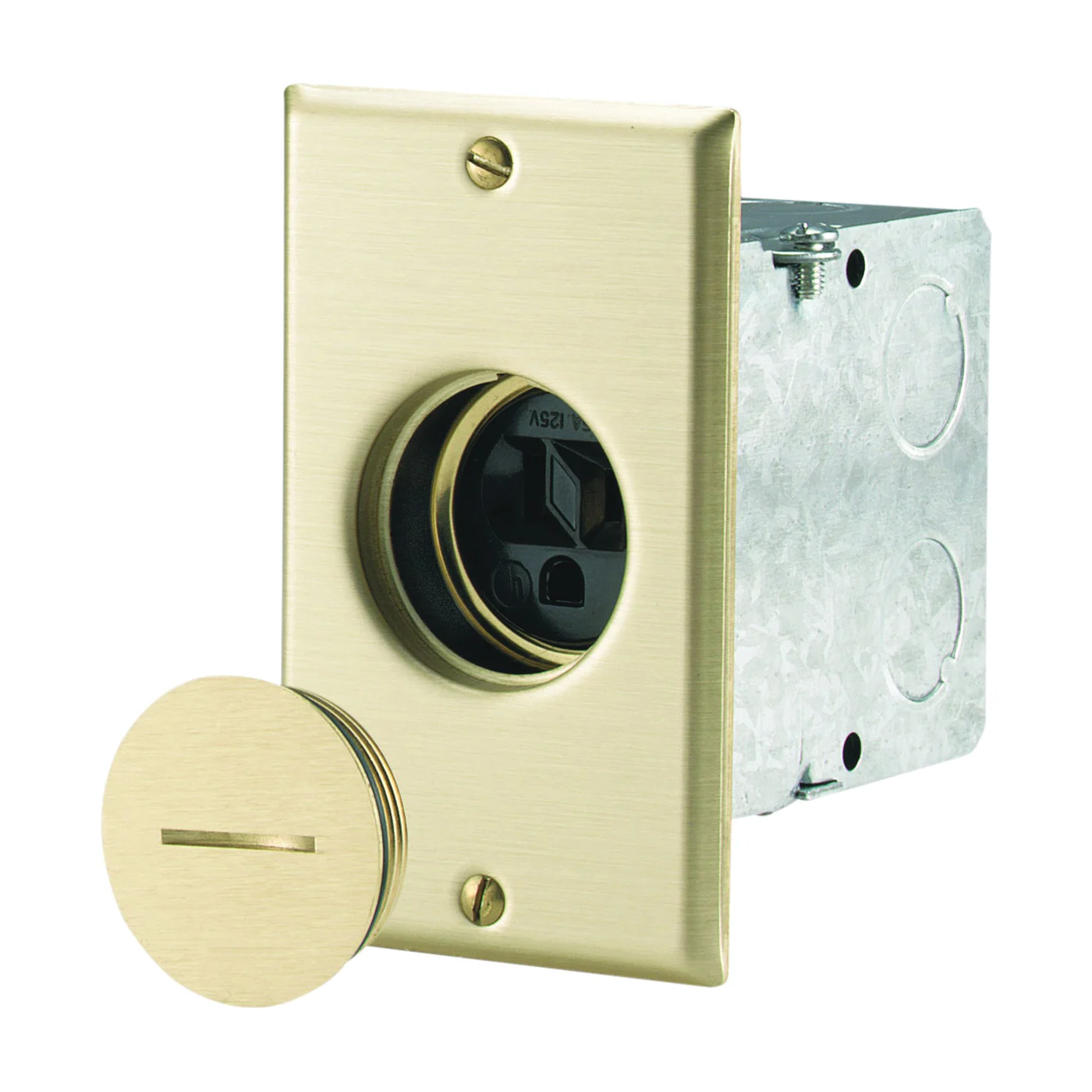 TR5797 Floor Box Receptacle, 2 -Pole, 125 V, 15 A