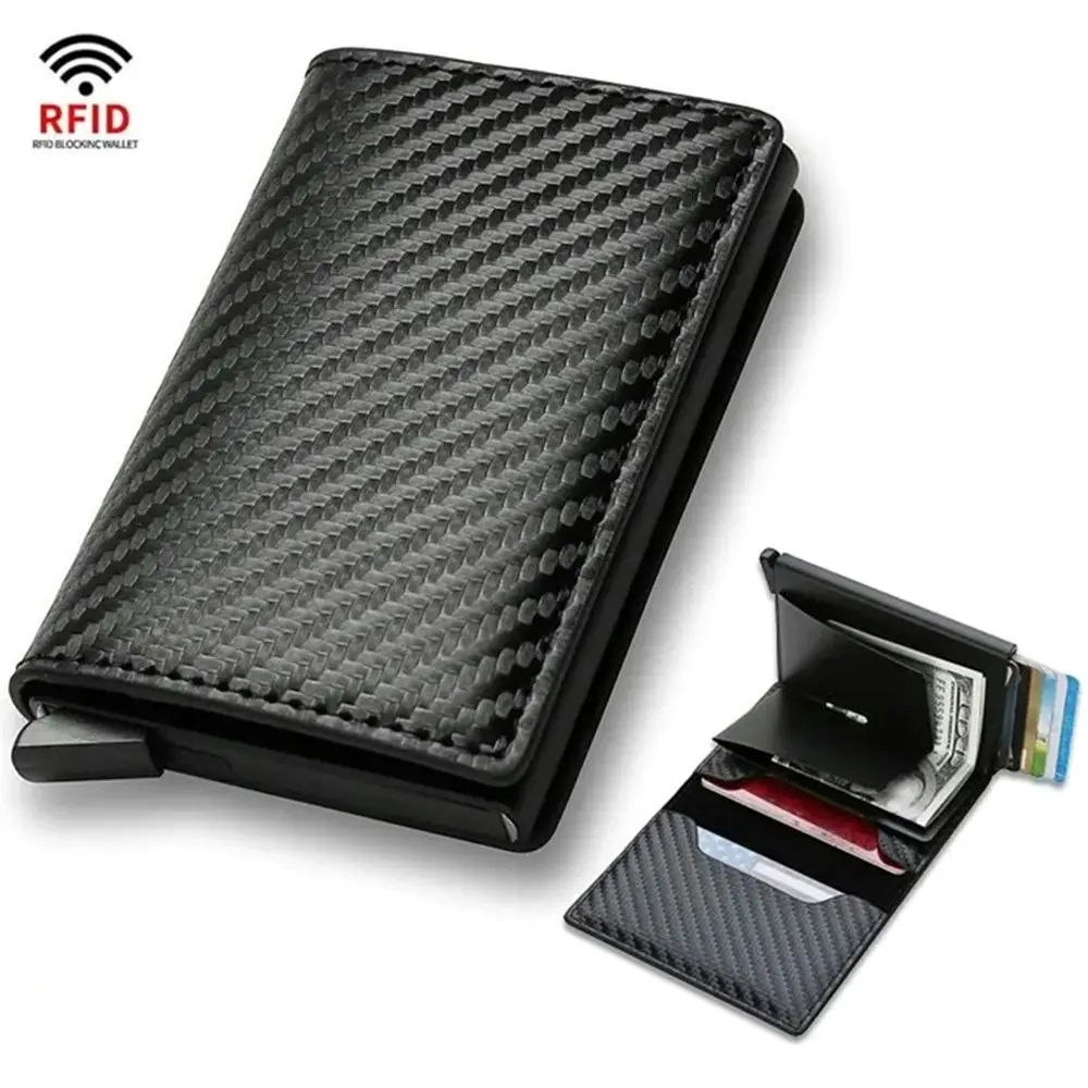 RFID Credit Card Holder Men Wallets Bank Cardholder Slim Thin Magic Mini Wallet - Fashion