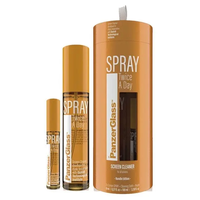 PanzerGlass Antibacterial Spray Twice a Day (8 ml + 100 ml bundle) - Electronics