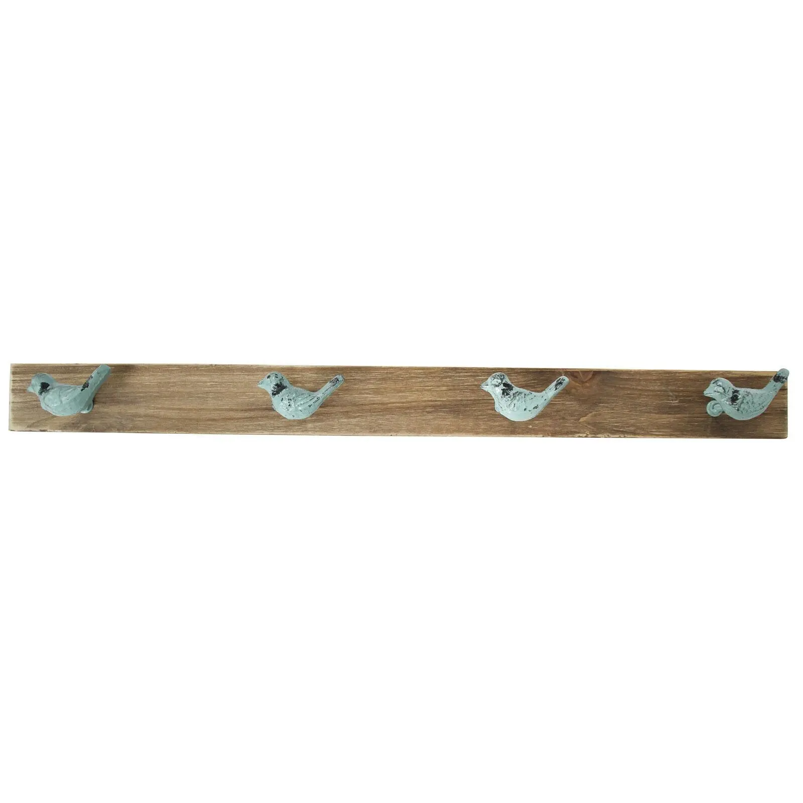 Hooks On Board Metal 61cm Wall Hanging Hat/Coat Holder/Hanger Organiser w/ Birds - Home & Garden