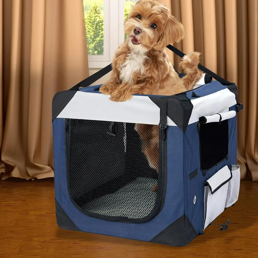 Pet Carrier Bag Dog Puppy Spacious Outdoor Travel Hand Portable Crate M - Pets