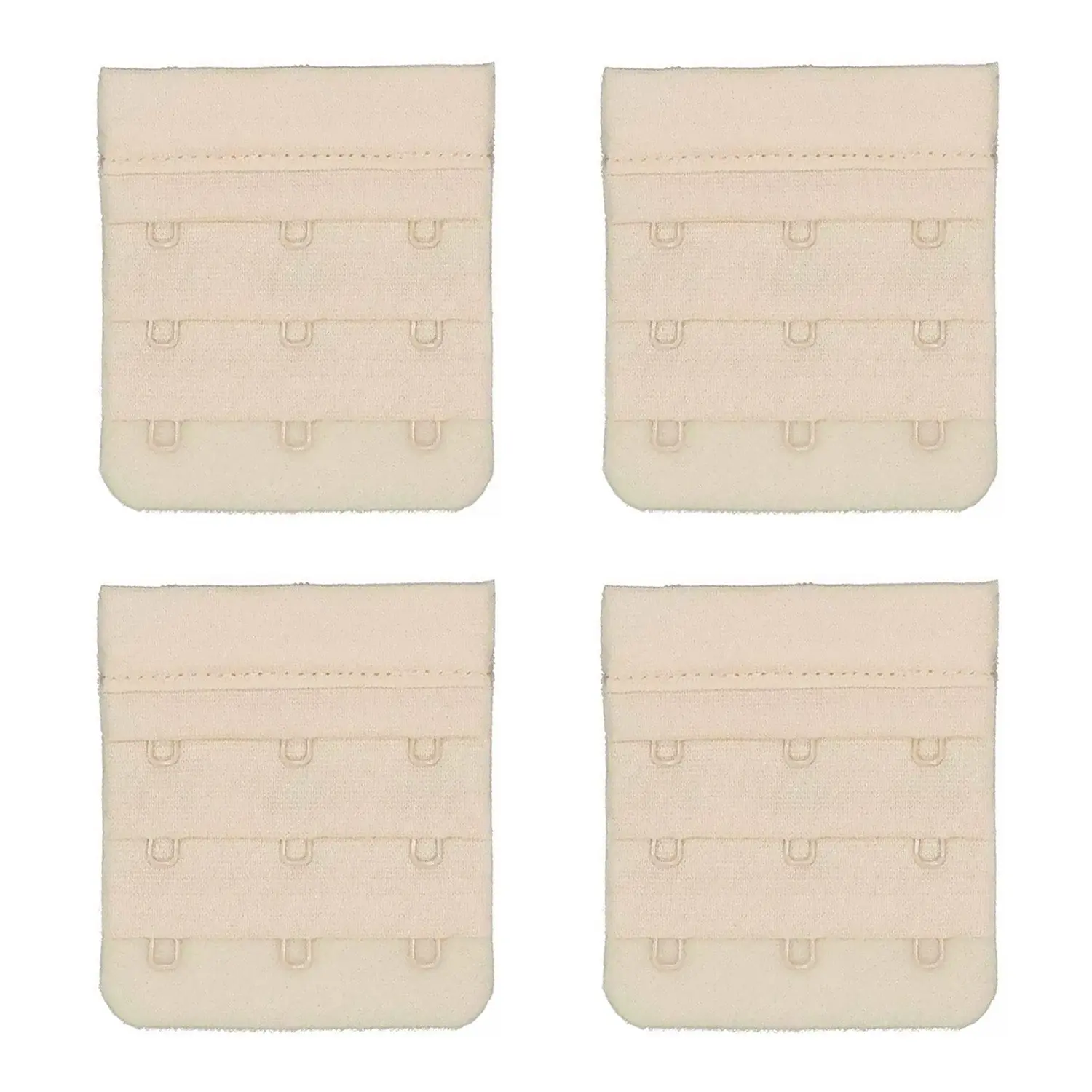 4x Triumph 3 Hook Bra Extender Extension Band Fastener Clip On Strap Beige Bulk - Fashion