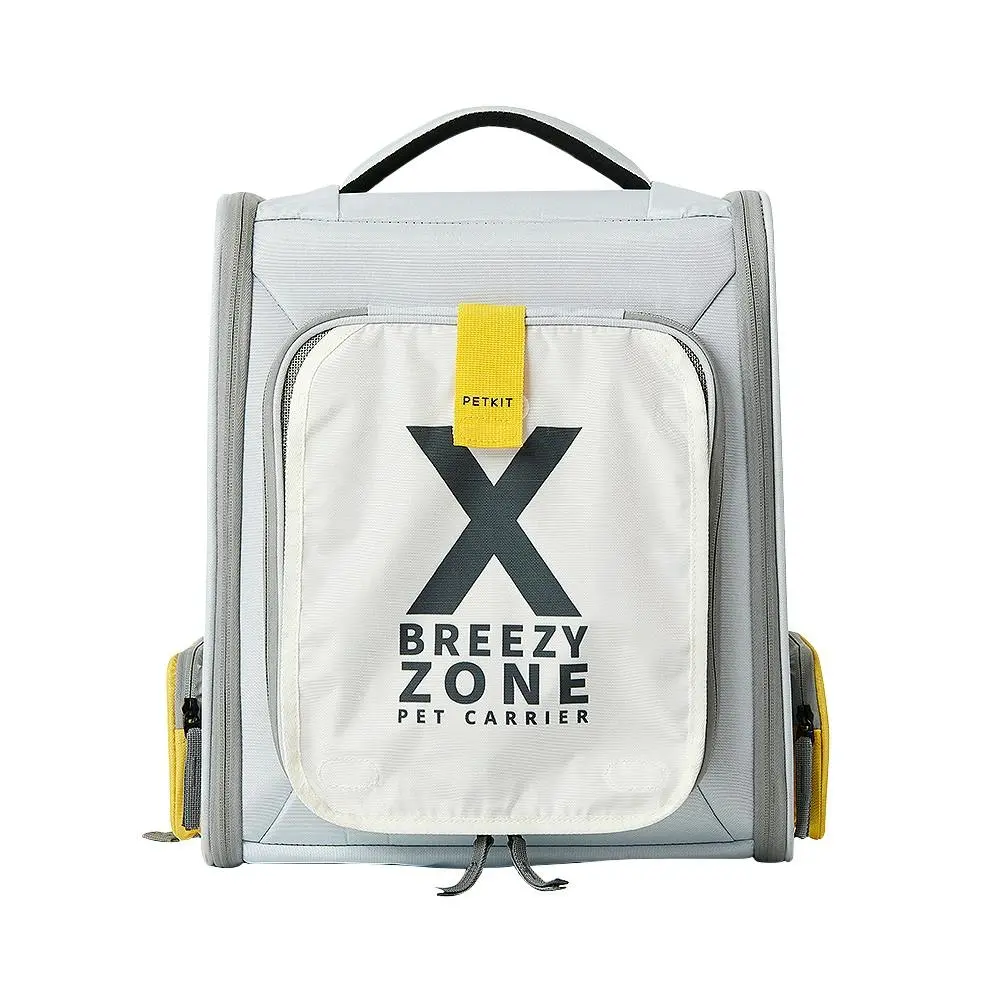 Petkit 43cm Breezy Xzone Pet Dog/Cat Carrier Travel Portable Bag Grey Yellow - Pets