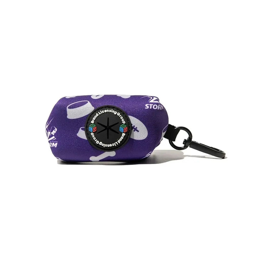 NRL Melbourne Storm Pet Poop Bag Holder Dog Poo Waste Storage Pouch Dispenser - Pets