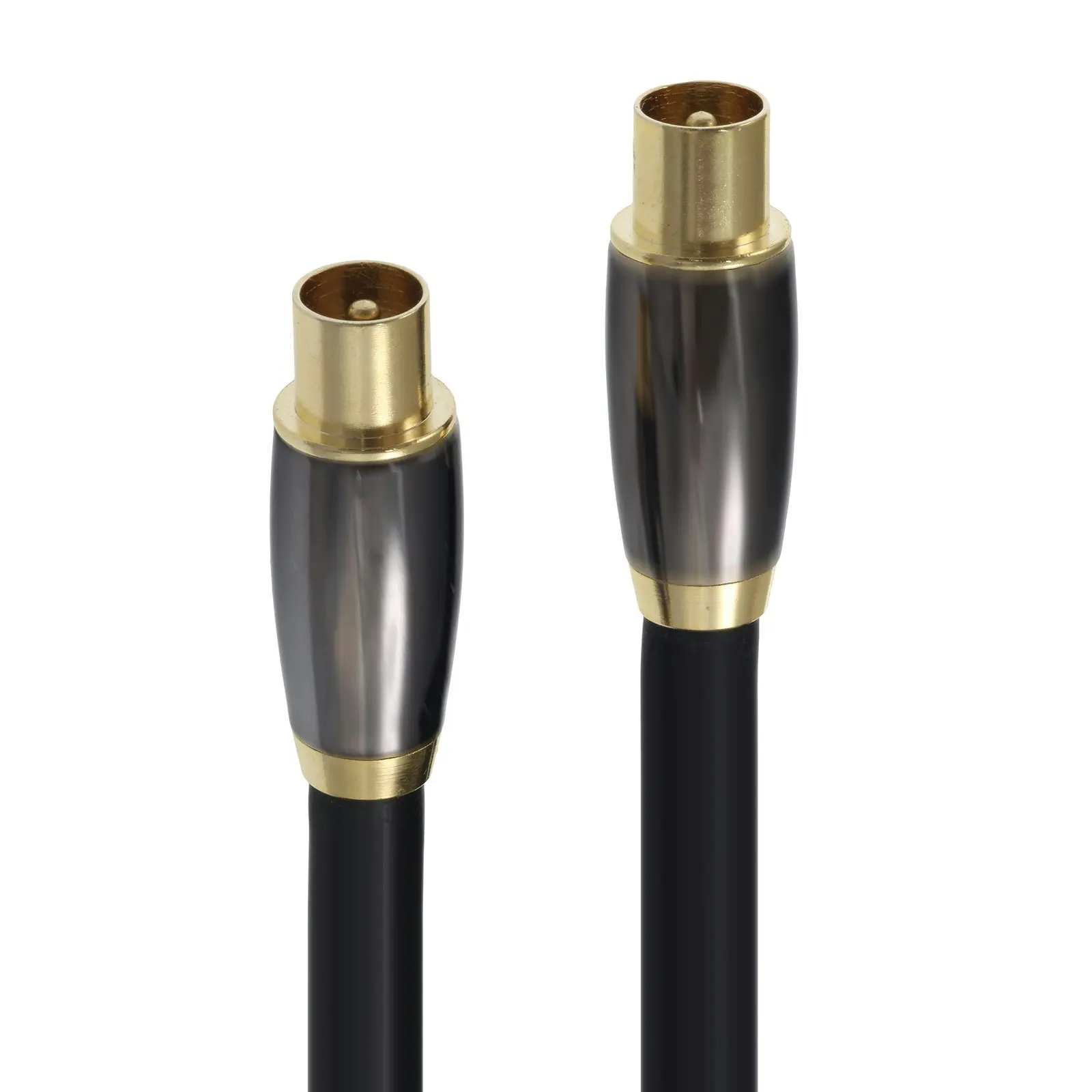 Moki 2m Quad Shielded 18AWG Coaxial Antenna Cable for Digital TV/Set Top Box BLK - Electronics