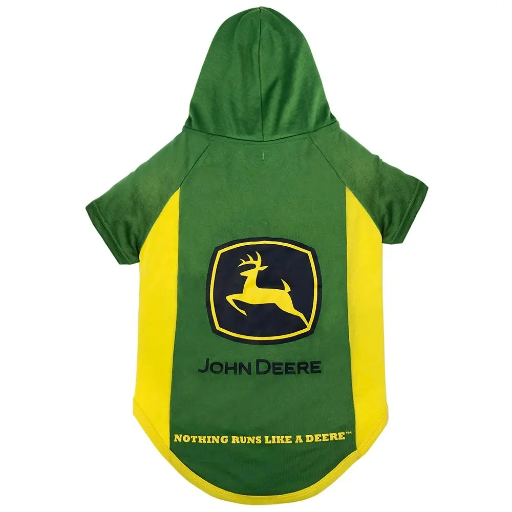 John Deere Licensed Pet Accessories Sporty Cotton Dog Tee Hoodie - Large