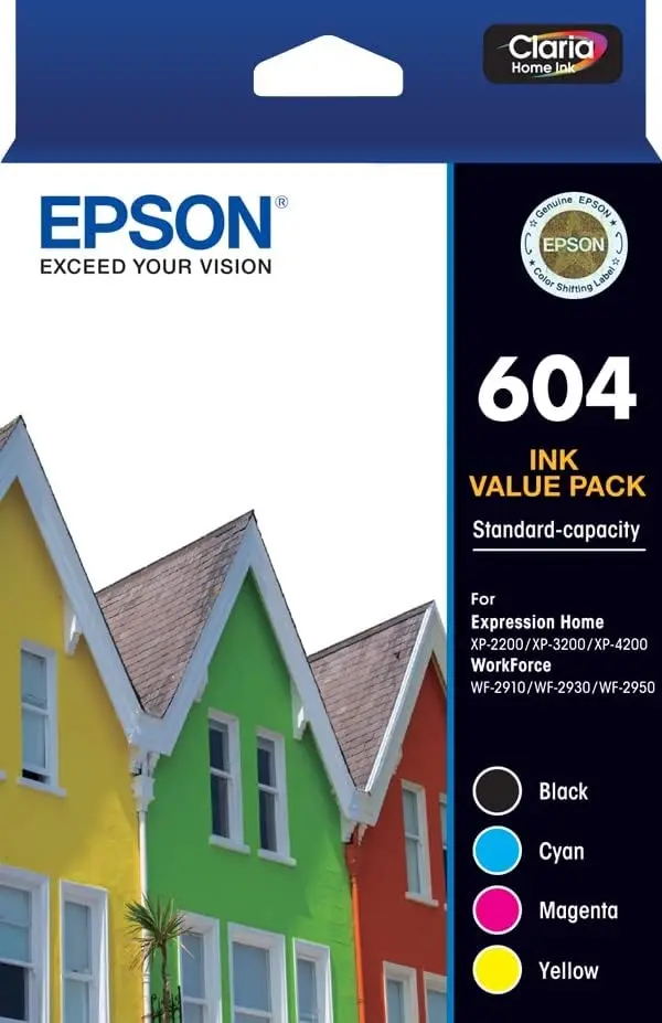 Epson 604 Toner 4 Ink Cartridge Value Pack C13T10G692 - Electronics