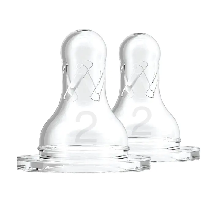 Hemp Worx Dr Brown's Anti Colic Narrow Neck Teat 3m+ 2 Pack Level 2 - Baby