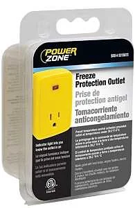 ORFPO15 Single Outlet Signal, 125 V, Yellow - PowerZone
