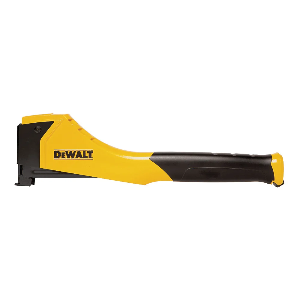DWHTHT450 Hammer Tacker, 150 Magazine, 27/64 in W Crown, 1/2 to 9/16 in L Leg, Black/Orange - DEWALT