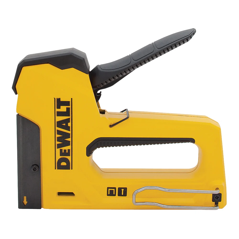 DWHTTR350 Staple and Brad Tacker, 100 Magazine, 27/64 in W Crown, 1/2 to 9/16 in L Leg, Orange - DEWALT