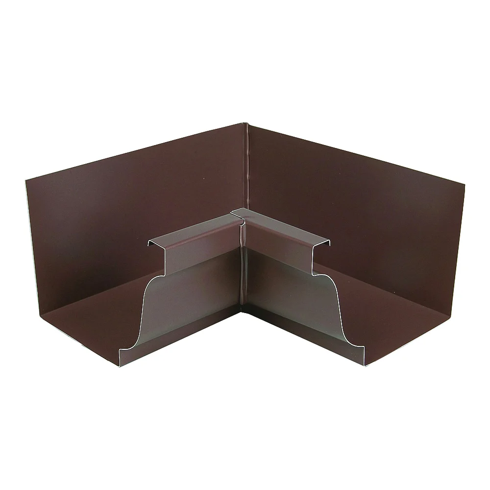 2520119 Gutter Miter, K-Style Gutter, Aluminum, Brown