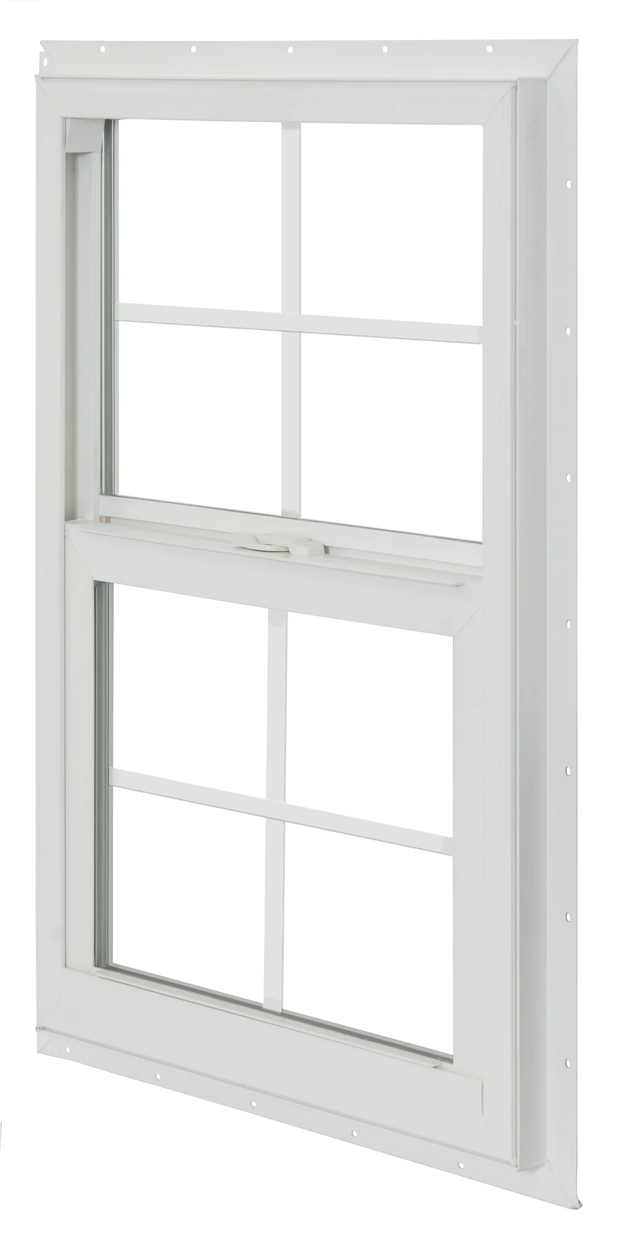 3060 5700 Series Insulated Low-E/Ultra Clear 366 Glass 9/6 White Single Hung Windows, Vinyl