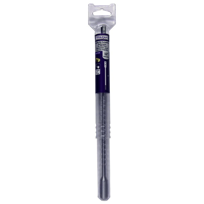 279361OR Spade Drill Bit Extension, 1/4 in Shank, Hex Shank, 12 in L, Steel - Vulcan
