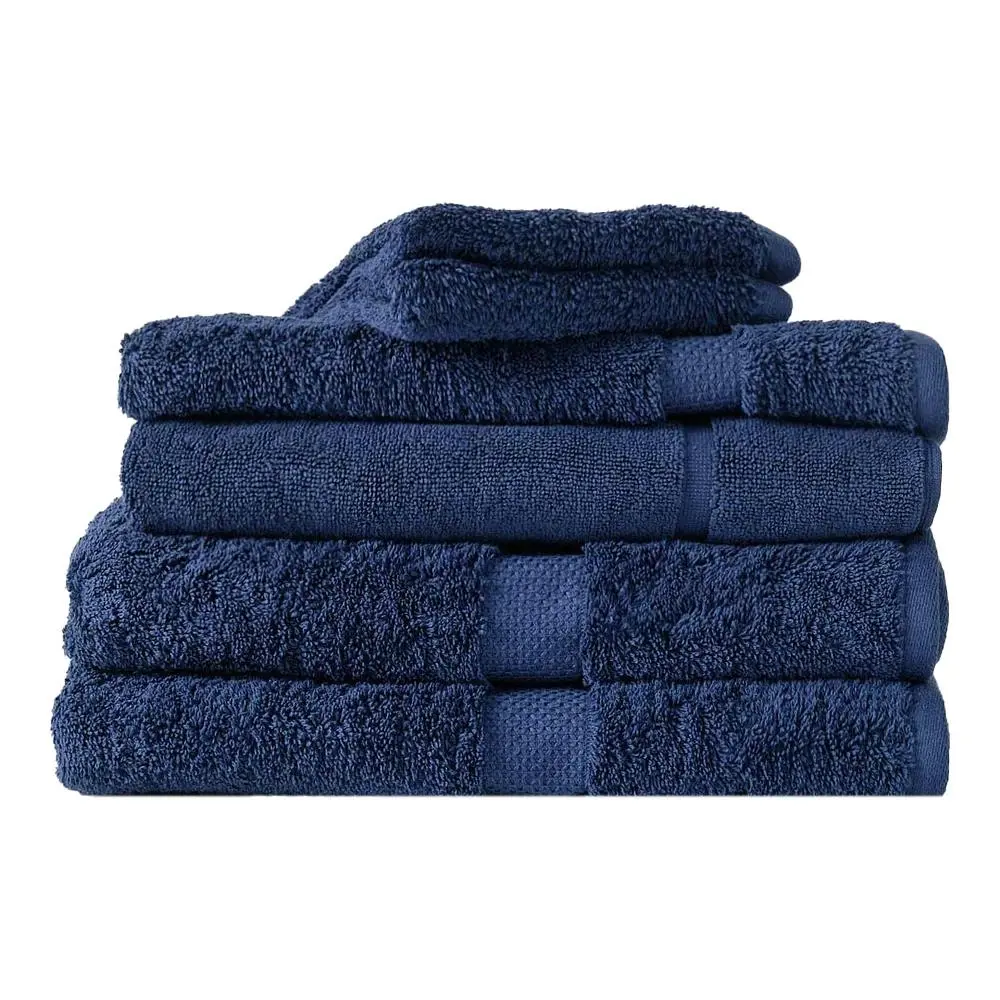 6pc Canningvale Royal Splendour Bathroom Towel Set Home Decor Mezzanotte Blue - Home & Garden