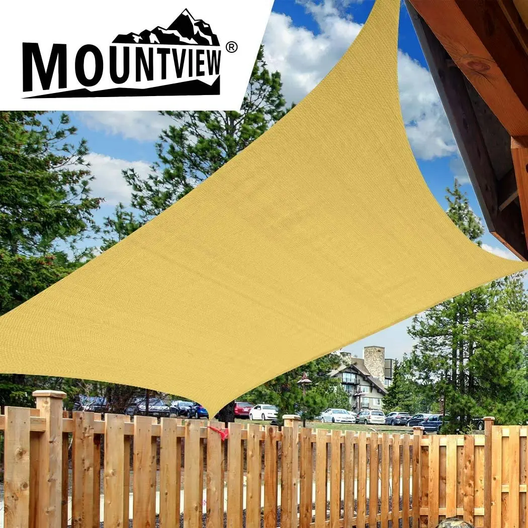 Mountview Sun Shade Sail Cloth Canopy Outdoor Awning Cover Rectangle Sand 5mx3m - Home & Garden
