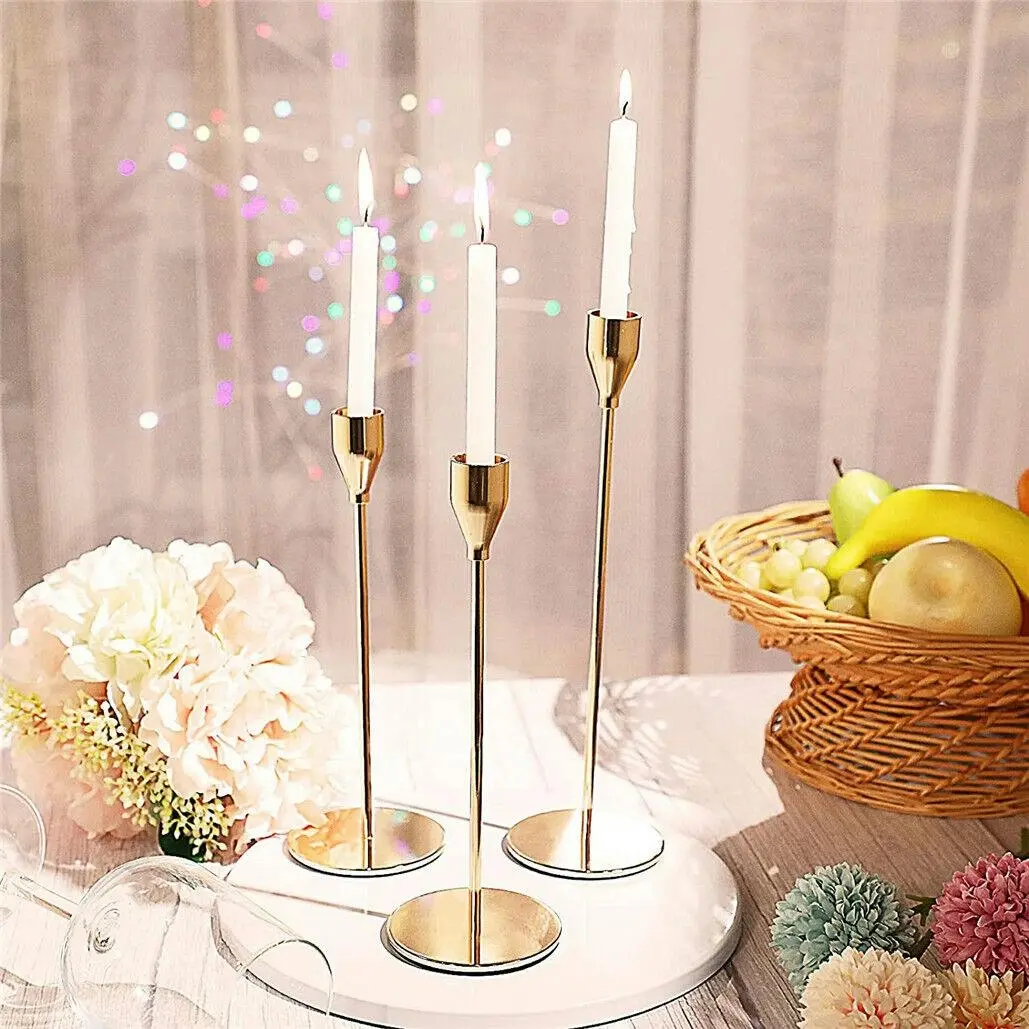 Gold Candle Holder Set for Wedding Centerpiece - Home & Garden