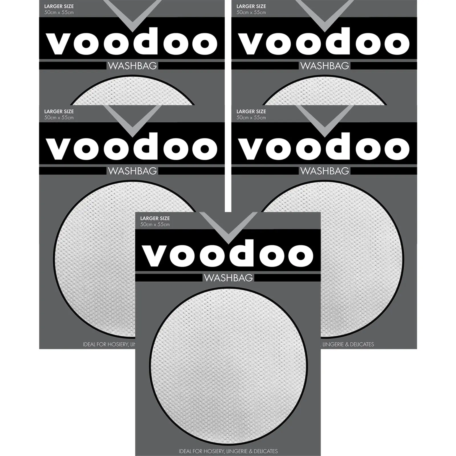5x Voodoo Washbag Delicates Lingerie Bra Zip Mesh Laundry Wash Bag H60060 Bulk - Fashion