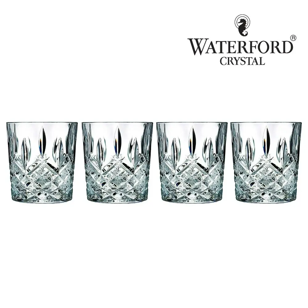 Marquis by Waterford Markham Crystalline Old Fashion Whiskey Tumbler Set of 4 - Home & Garden