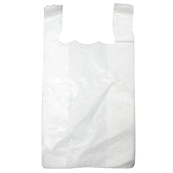 Livingstone Singlet Shopping Bag, 540 x 300 x 160mm, 14 Microns, Large, High Density Recyclable Polyethylene, White, 2000/Carton - Home & Garden