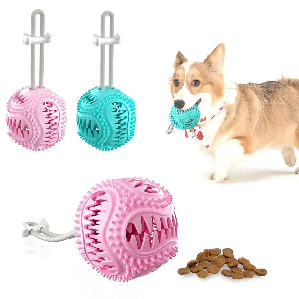2Pcs Pet Molar Leaking Food Ball Cleaning Teeth Dogs Interactive Training Toy - Pets