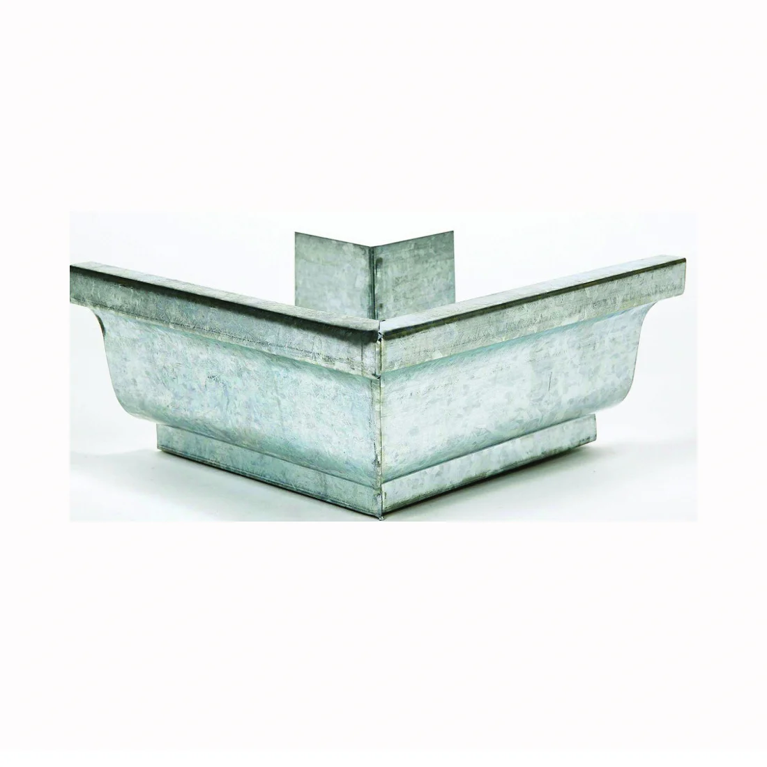 29202 Gutter Miter, 5 in H x 7-1/4 in W x 5 in L, K-Style Gutter System, Galvanized Steel, Metallic