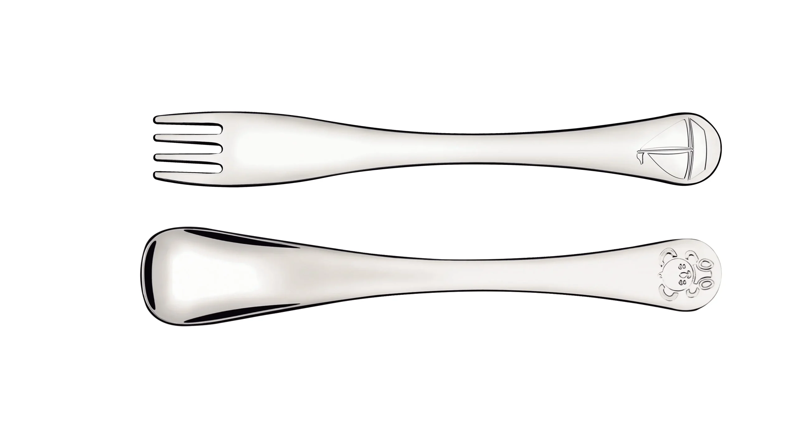 Le Petit 2-Piece Stainless Steel Chidren Flatware Set for Boys
