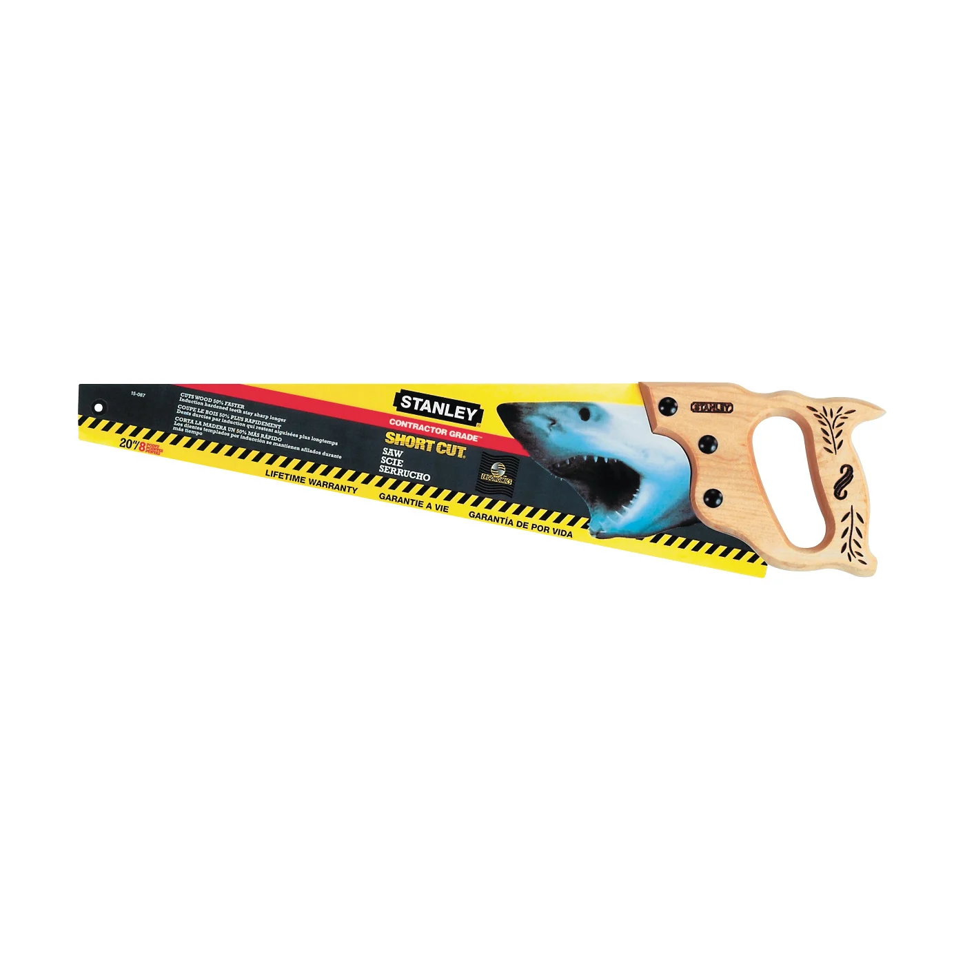 15-087 Handsaw, 20 in L Blade, 8 TPI, Wood Handle