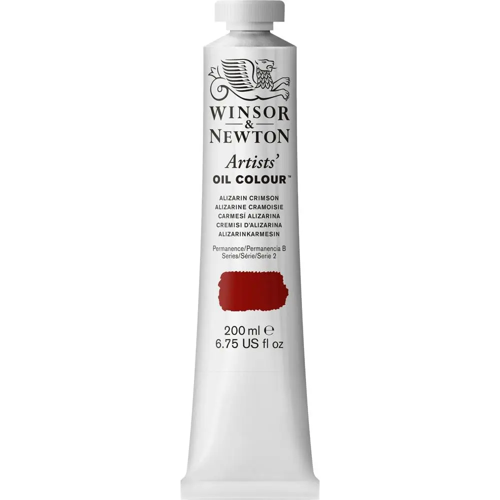 Winsor & Newton Artists Oil Colour 200ml Paint Tube Alizarin Crimson Series 2 - Hobbies