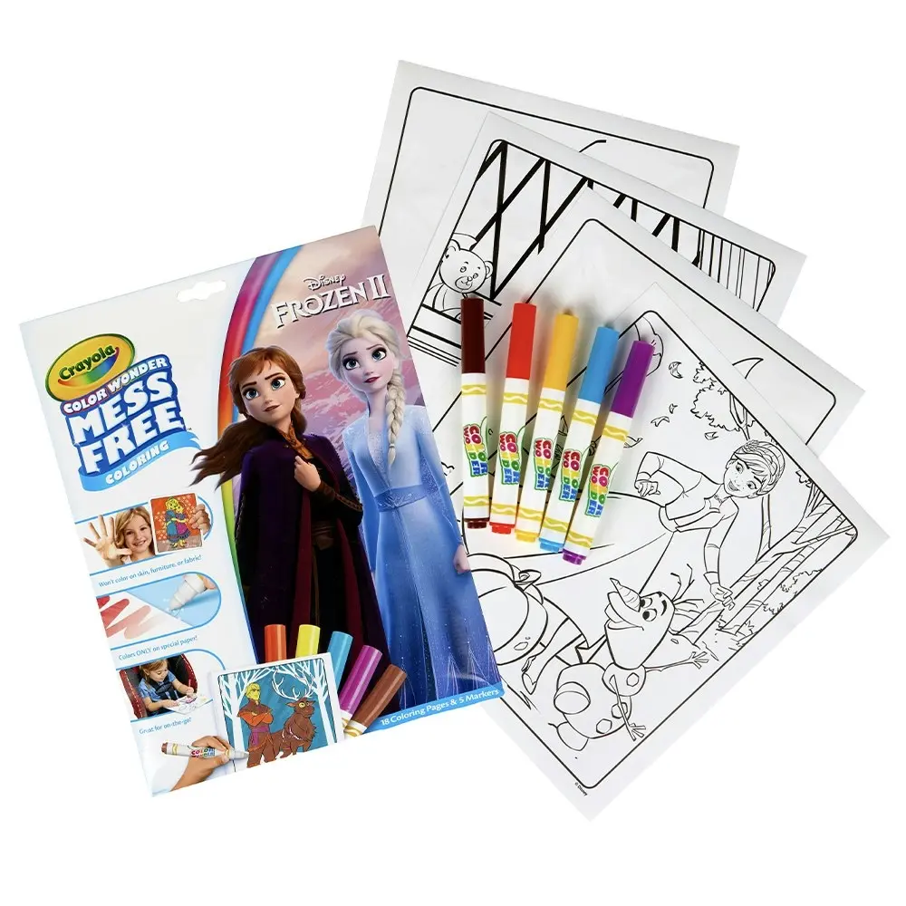 23pc Crayola Disney Frozen 2 Colour Wonder Pages/Markers Drawing Art Kids 3y+ - Hobbies