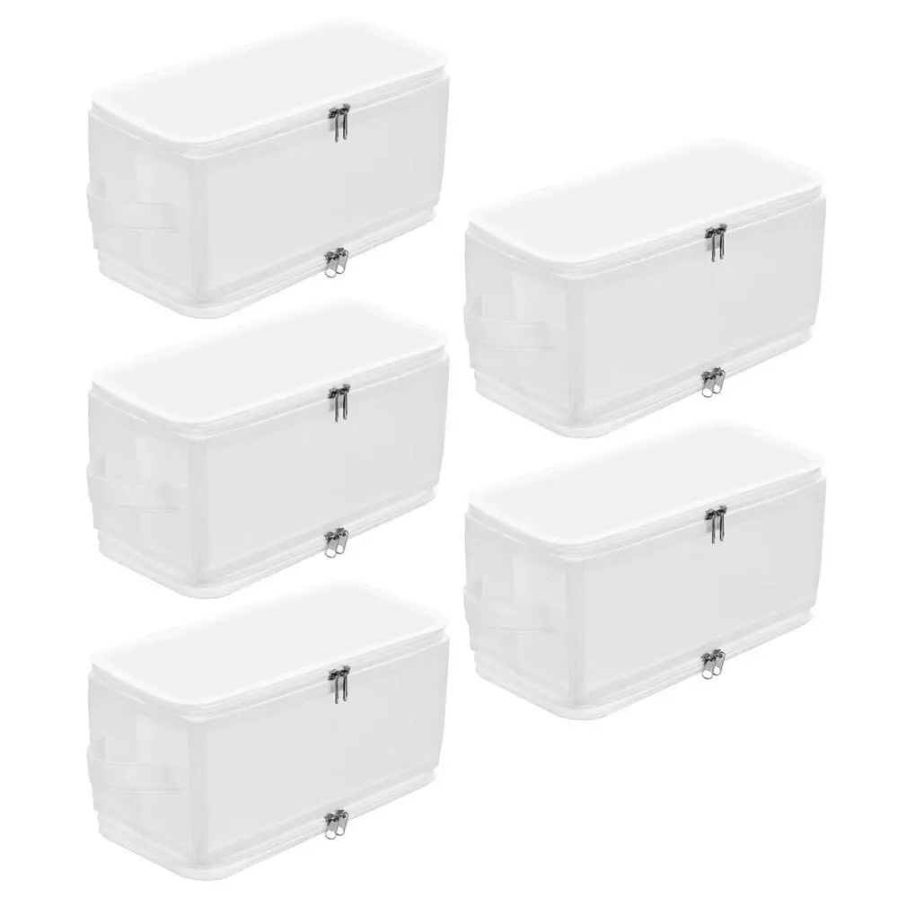5PK Boxsweden 6.7L Foldaway 30cm Storage Box Collapsible Organiser Container WH - Home & Garden