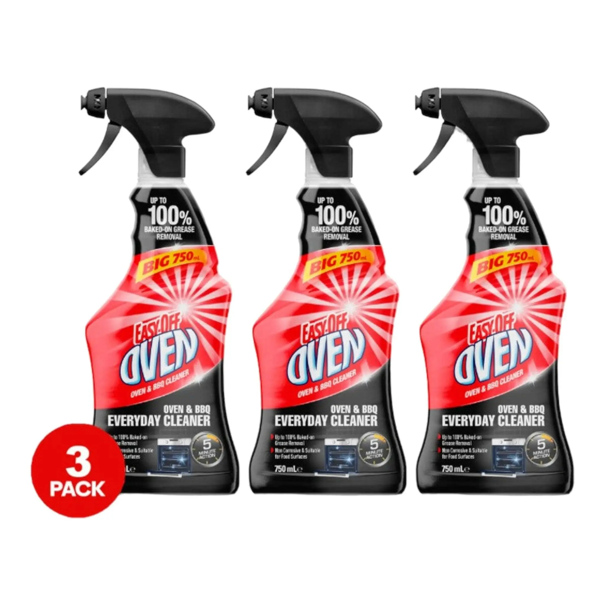 3 Pack Easy Off Bam Oven BBQ Cleaner Everyday | 750mL - Supermarket Specials