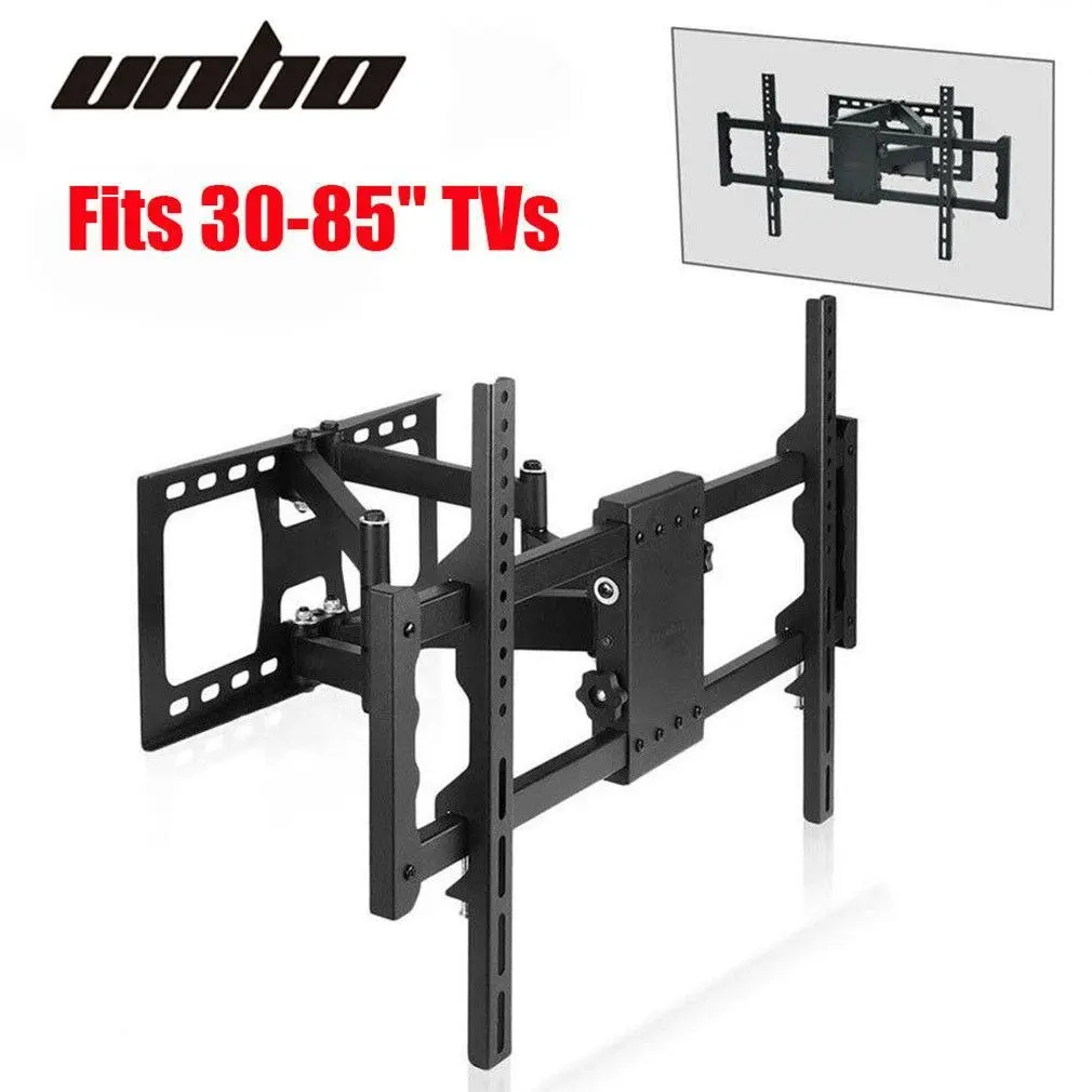 Tilting and swiveling wall mount for 32"-80" TVs with up to 700x400mm VESA.