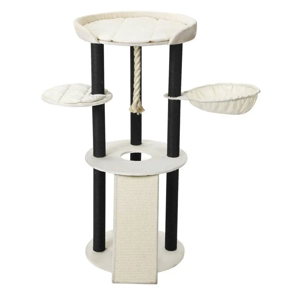 Paws & Claws 141cm Catsby Hampton Cat Tree Scratching Post Tower Pet Bed - Pets