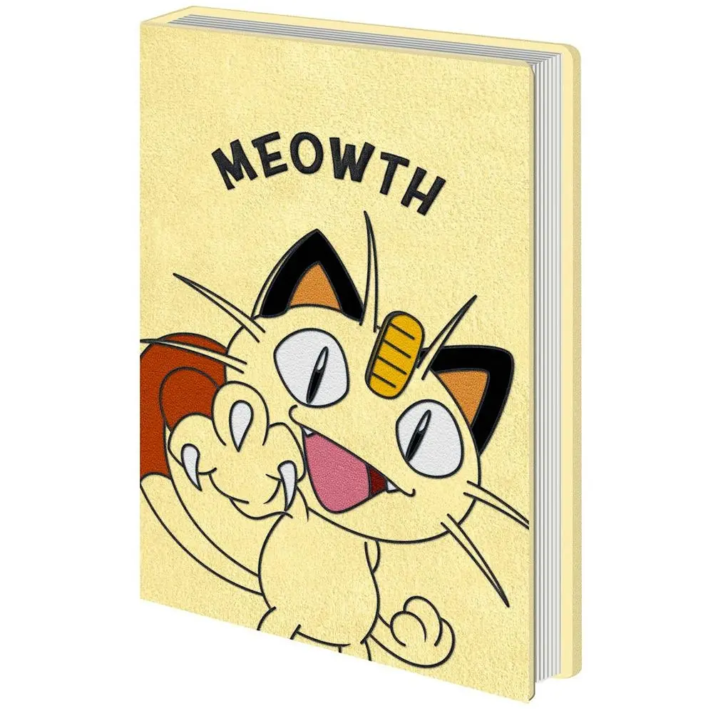Pokemon Meowth Themed Novelty Rectangular Hard Cover School Notebook Beige - Back to School Specials