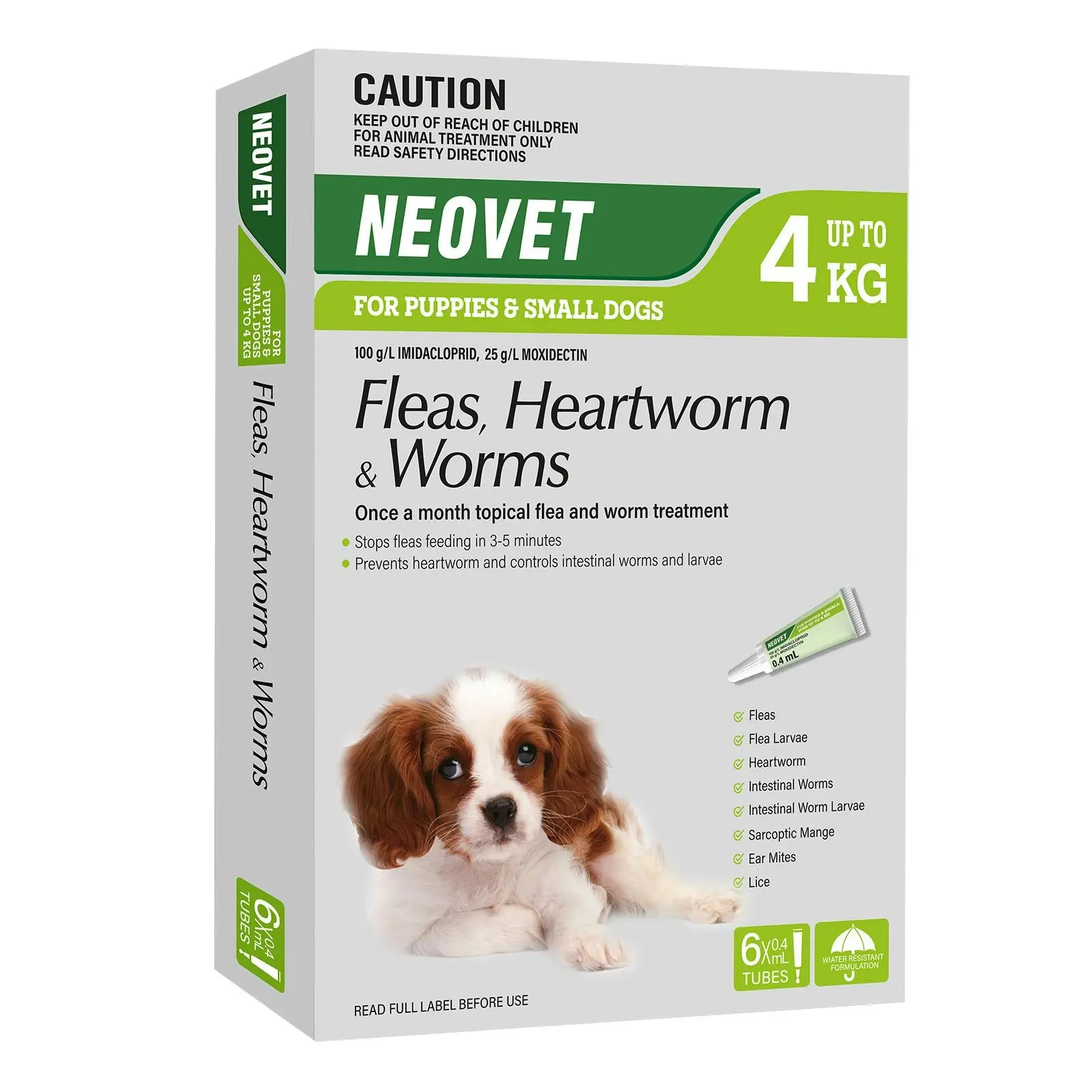 NEOVET for Puppies and Small Dogs Up To 4 Kg (GREEN) 6 Pack - Pets