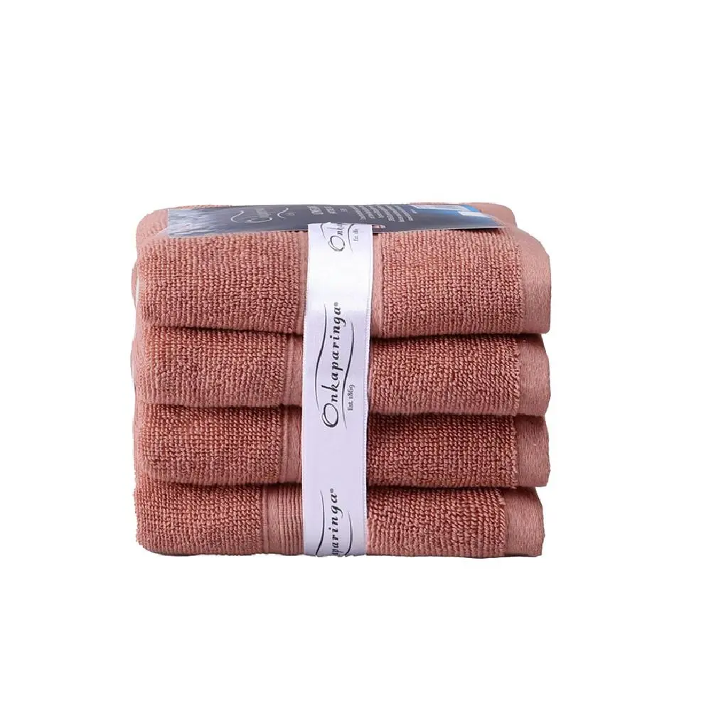 4PK Ultimate Alanya Turkish Cotton Hand Towel 550Gsm Highly Absorbant Clay - Home & Garden