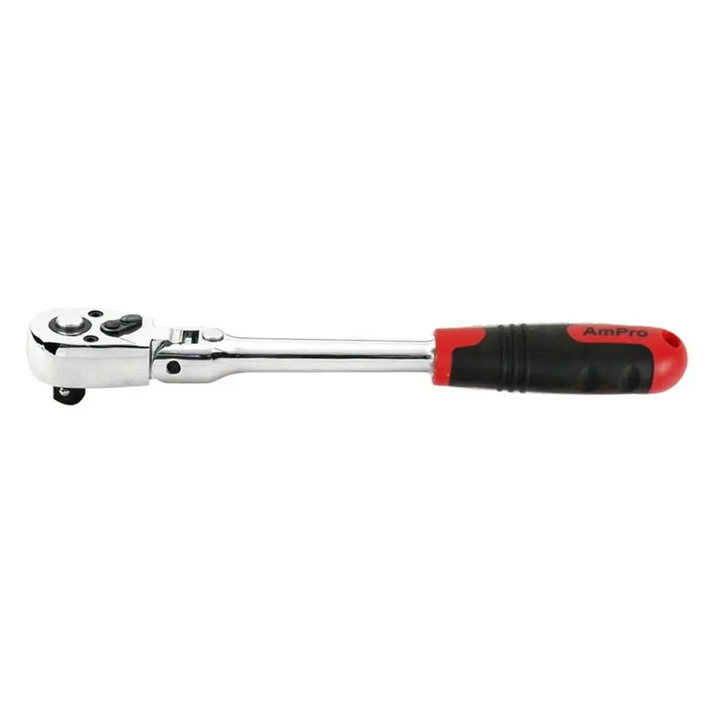 Ampro 3/8" T29857 Drive Flex Head Ratchet/Socket Spanner Tool 242mm Chrome - Hardware