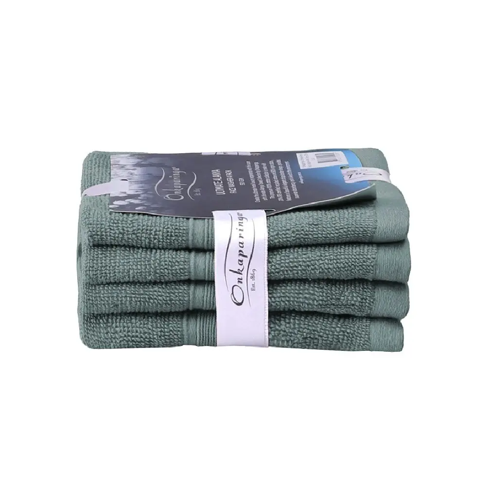 4PK Ultimate Alanya Cotton Face Washer/Towel 550Gsm Highly Breathable Slate - Home & Garden