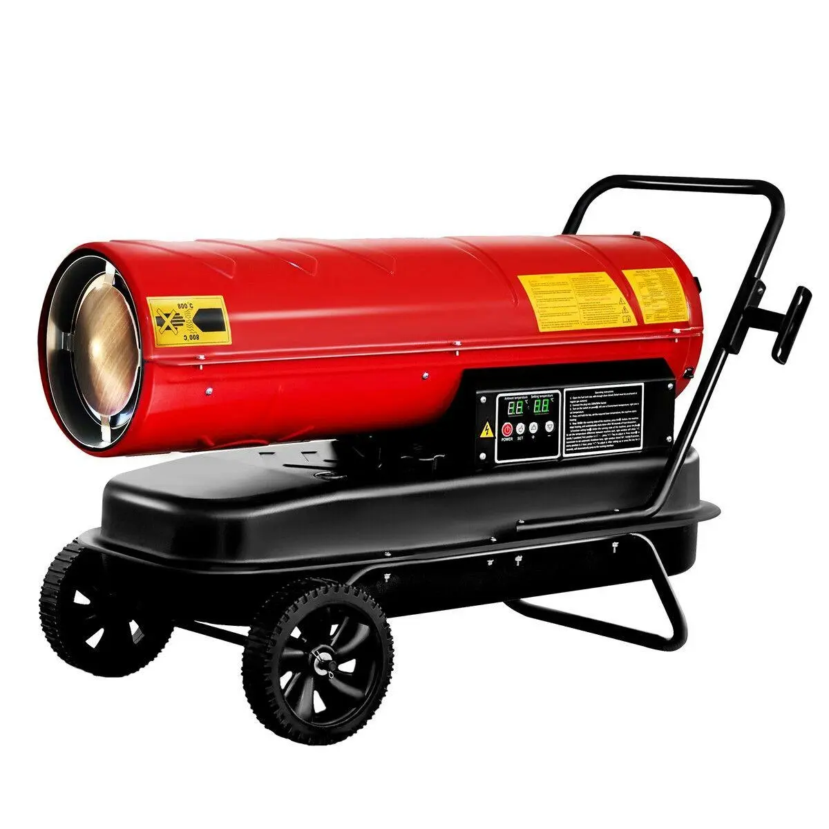 Ausway 38KW Fan Heater Industrial Space Kerosene Diesel Forced Air Blower Digital Timing Portable for Warehouse Workshop Shed - Winter Warmers up to 70% Off
