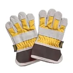 T014-SY Work Gloves, Plastic, Black/Yellow
