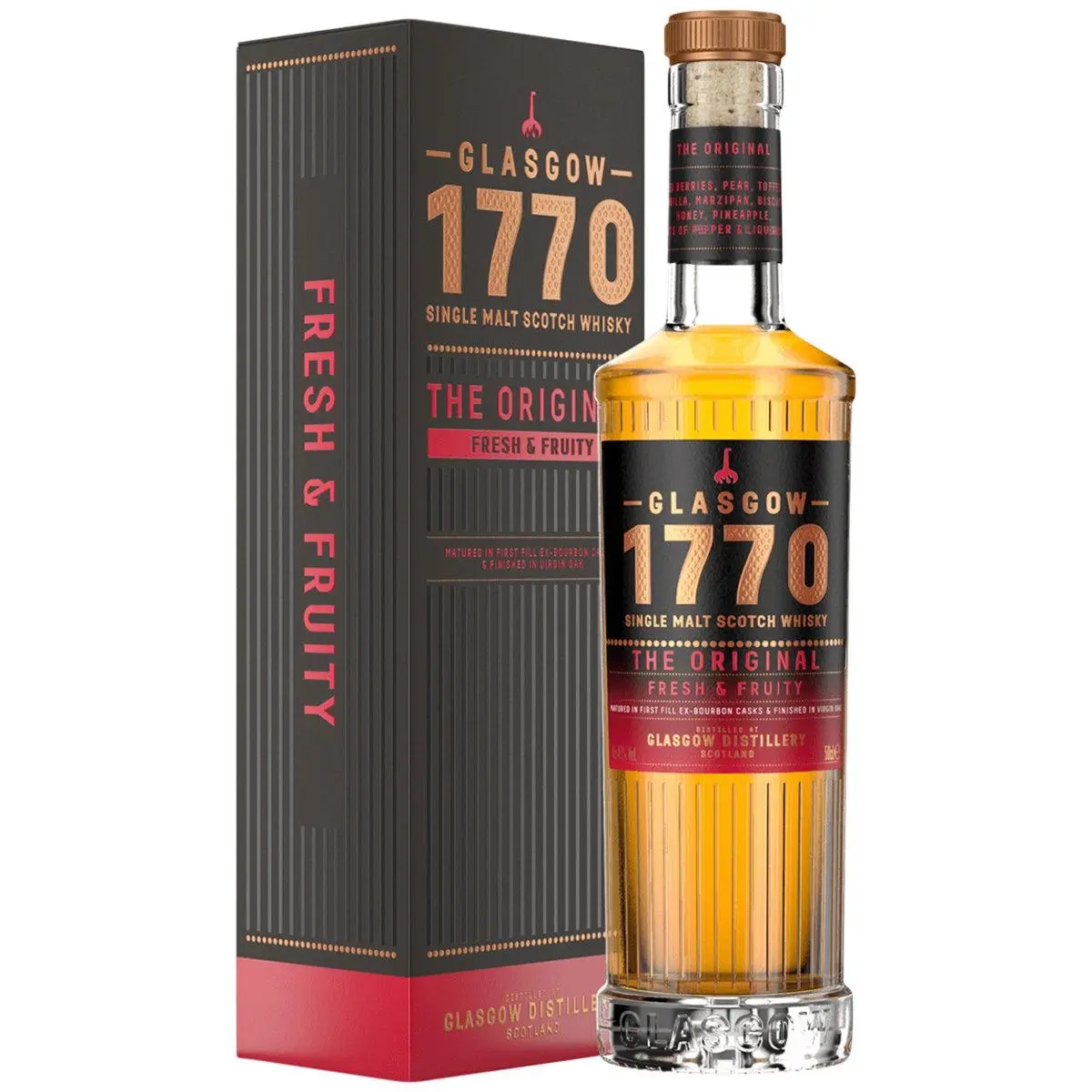 Glasgow 1770 Single Malt Scotch Whisky 500ml - Alcohol