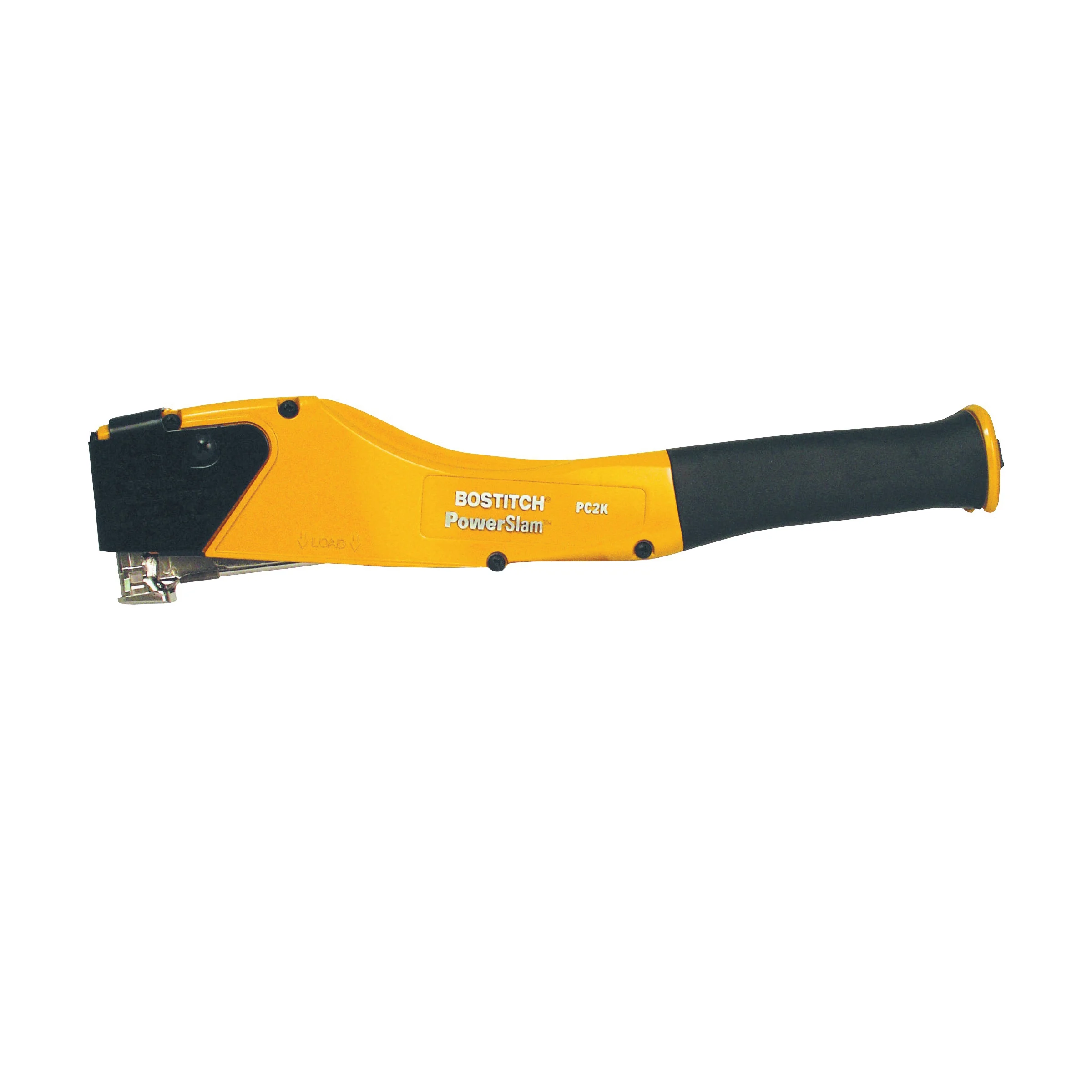 PowerSlam PowerCrown Series PC2K Hammer Tacker, 168 Magazine, 7/16 in W Crown, 1/4 to 3/8 in L Leg, Yellow - Bostitch