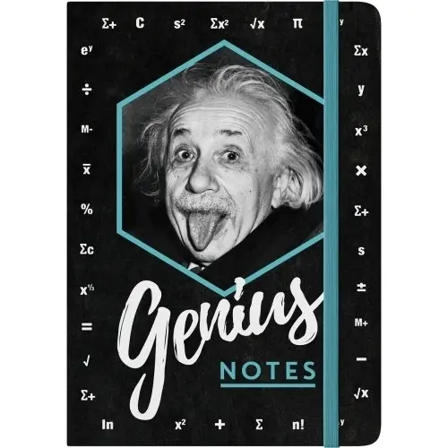 Nostalgic Art A5 Notebook Einstein Genius Notes Stationery Diary w/ Hard Cover - Office