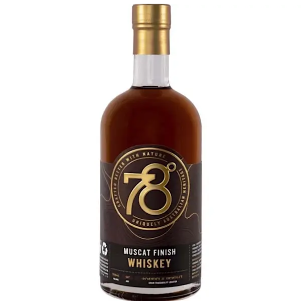 78 Degrees Muscat Finish Australian Whiskey 700ml - Alcohol