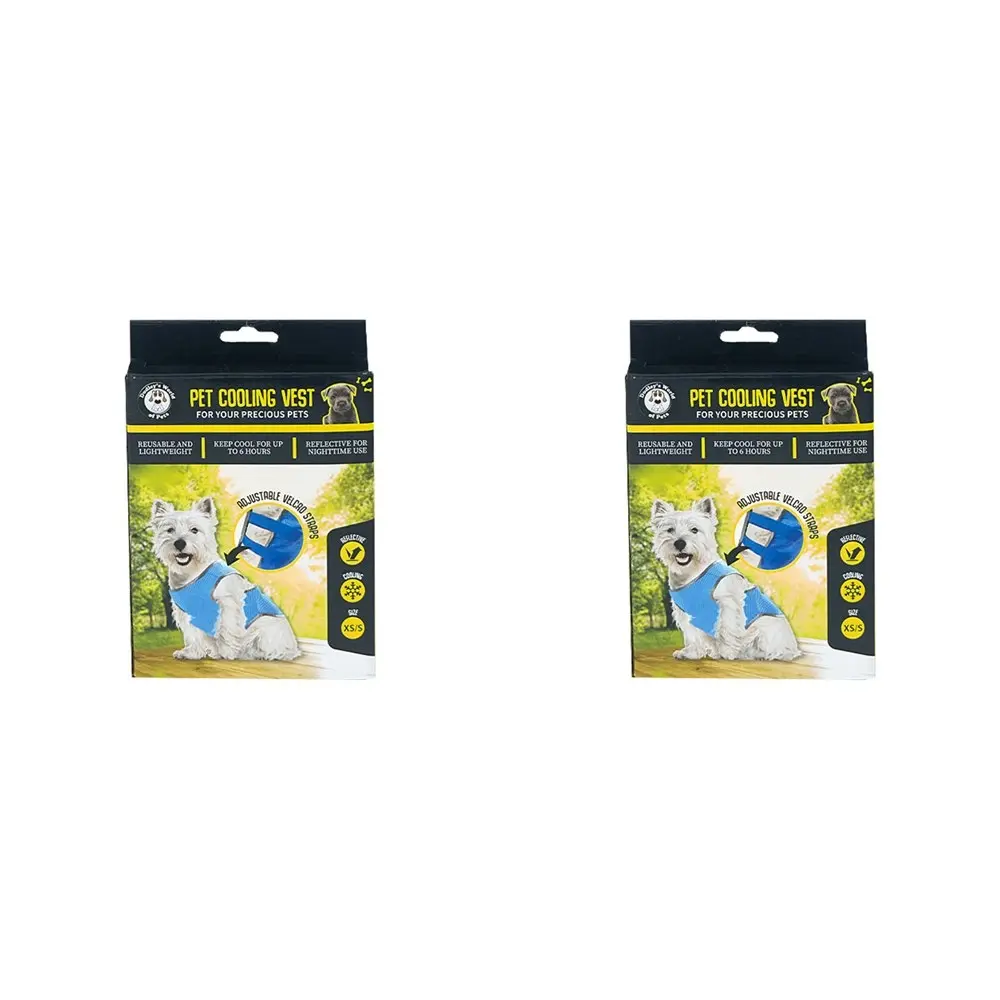 2x Dudley's World Of Pets Dog/Cat/Pet Portable Cooling Vest- Extra-Small/Small
