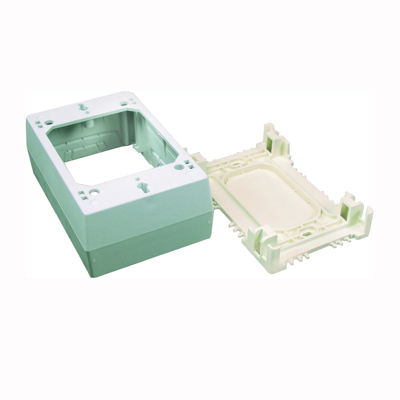 CordMate II C53 Datacom Box, 1 -Gang, Plastic, White