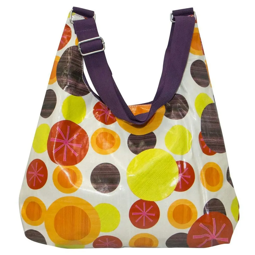 Lantern Studios Ellen G PVC Travel Sling Beach Bag Shopping Storage Polka Dot - Fashion